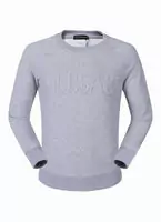 hommes veste versace long sleeve sweater logo gray